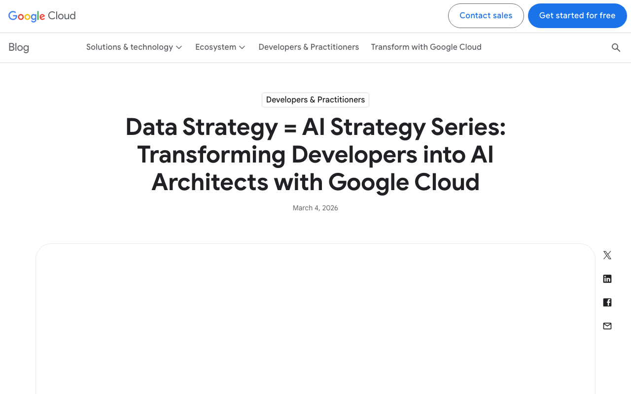 Screenshot of Google Cloud Blog