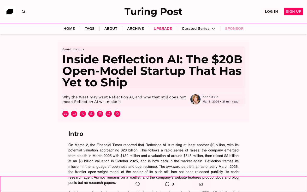 Screenshot of Turing Post