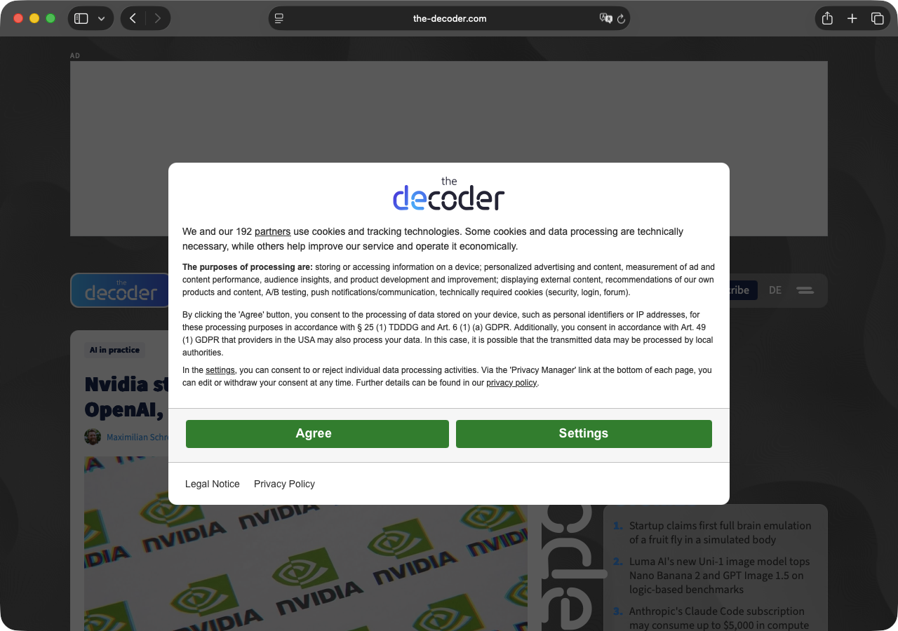 Screenshot of The Decoder