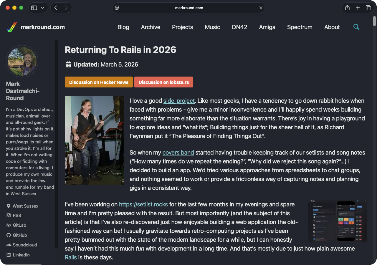 Screenshot of markround.com