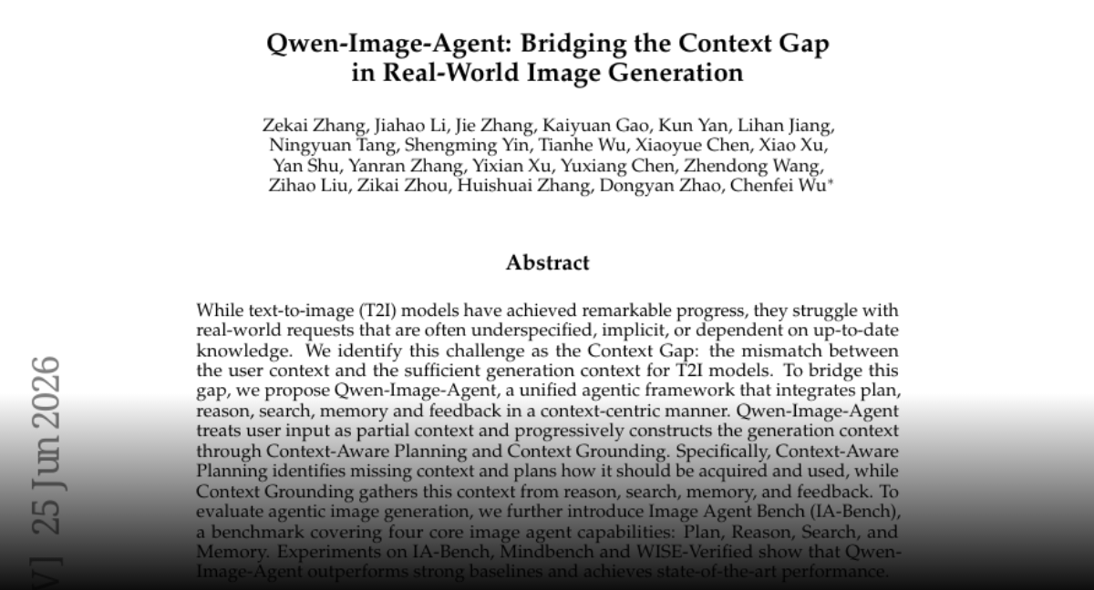 Qwen-Image-Agent: Bridging Real-World Context Gaps in Image Gen