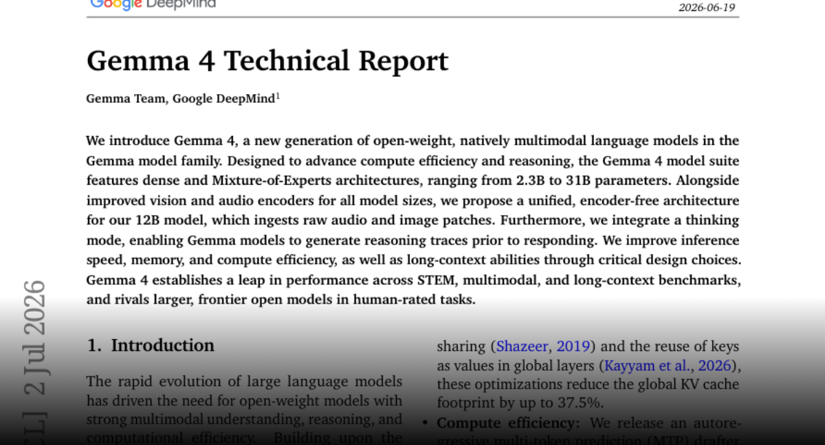 Gemma 4 Technical Report: Multimodal Open Models with Thinking Mode