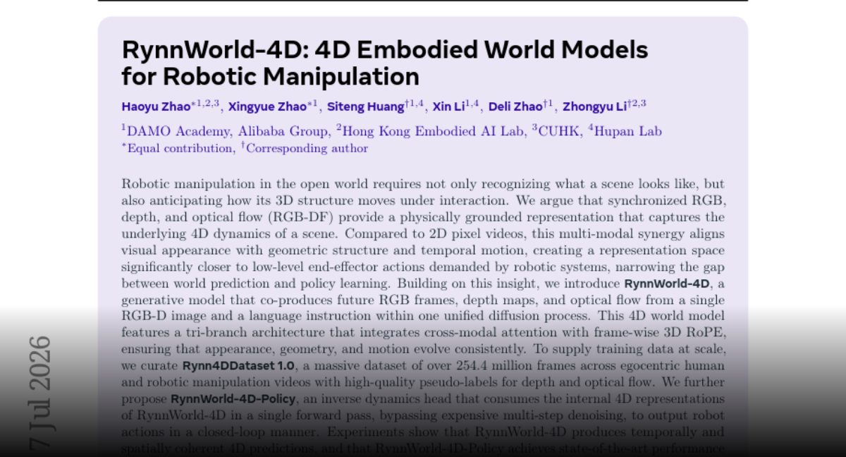 RynnWorld-4D: Unified 4D World Models for Precision Robotic Manipulation