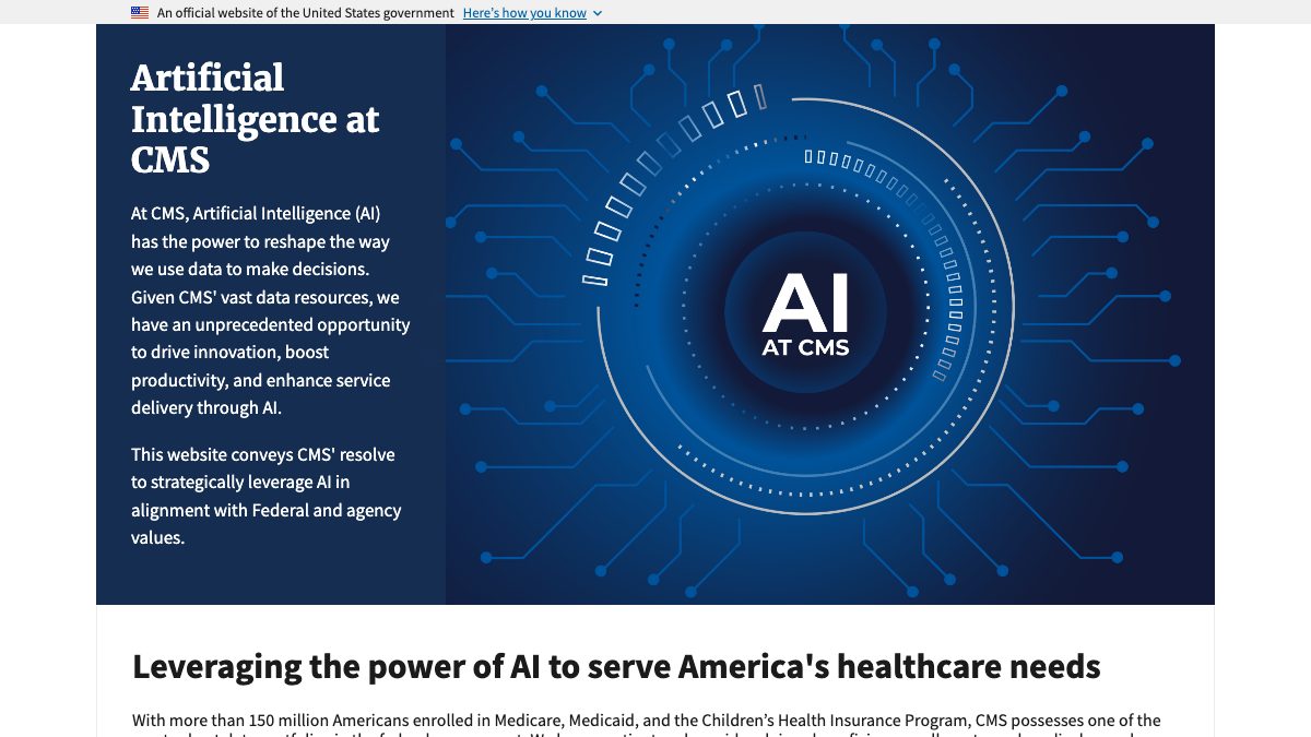 CMS artificial intelligence program