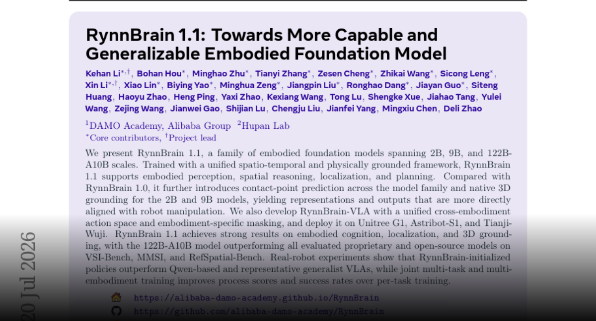 RynnBrain 1.1: Scaling Embodied Foundation Models for Robot Manipulation