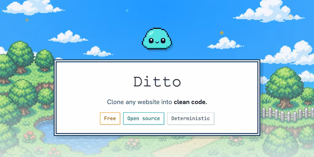 ditto.site: An Open Source Tool for Cloning Websites into Clean Next.js Code