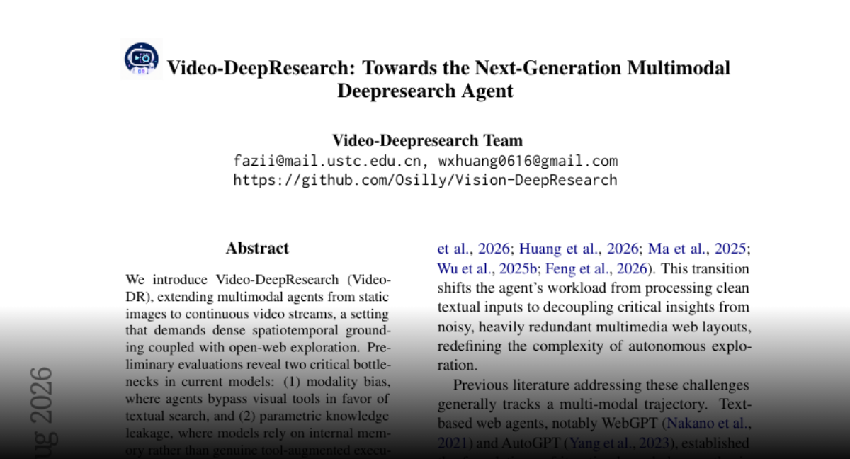 Video-DeepResearch: Advancing Multimodal Agents with Video Grounding and Web Exploration