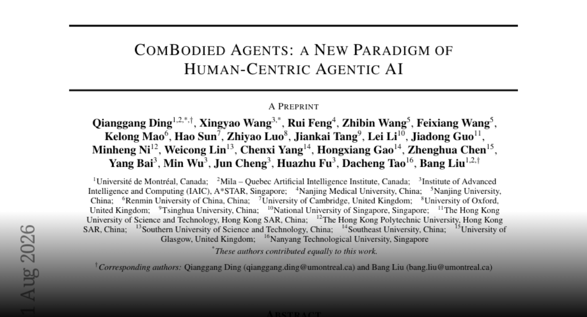ComBodied Agents: A New Paradigm for Human-Centric Agentic AI