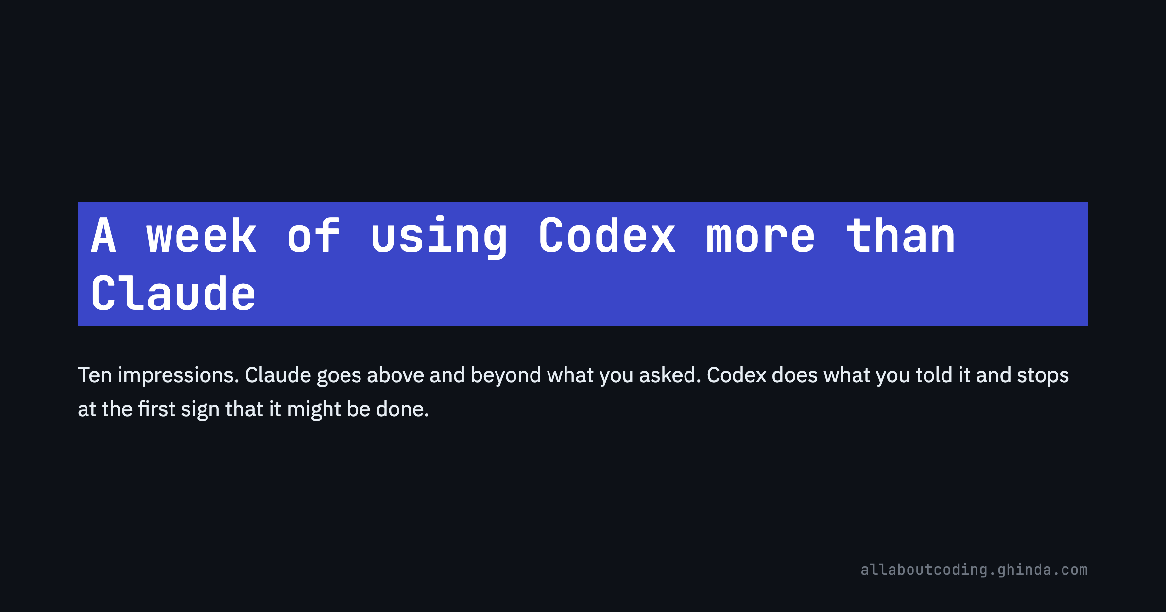 A Week of Codex Shows a Different Kind of Colleague