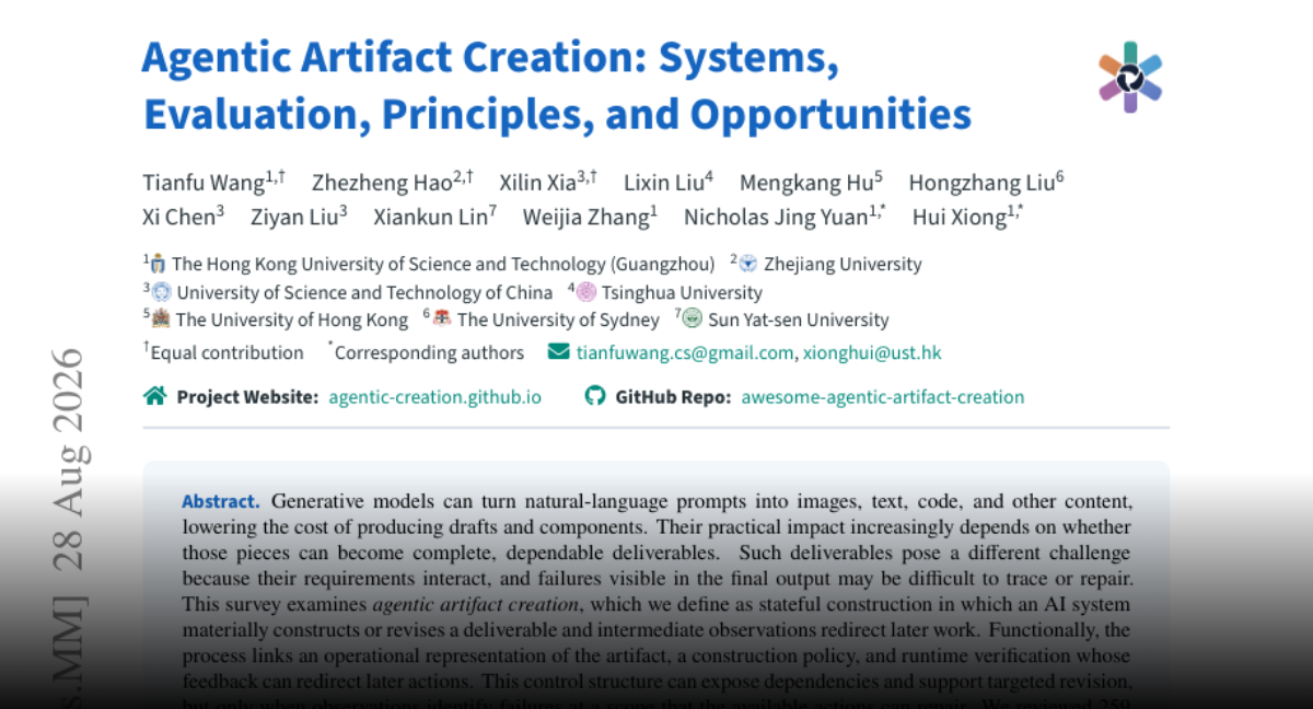 Agentic Artifact Creation: Systems, Evaluation, Principles, and Opportunities