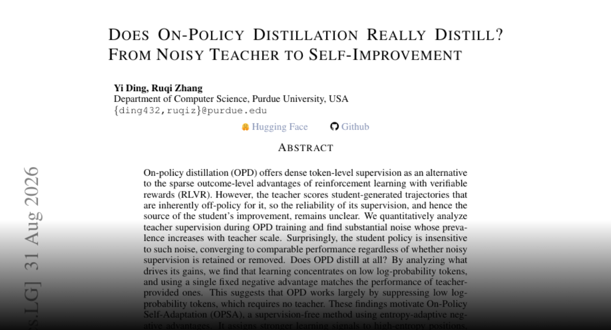 Rethinking On-Policy Distillation: From Noisy Teachers to Self-Improvement