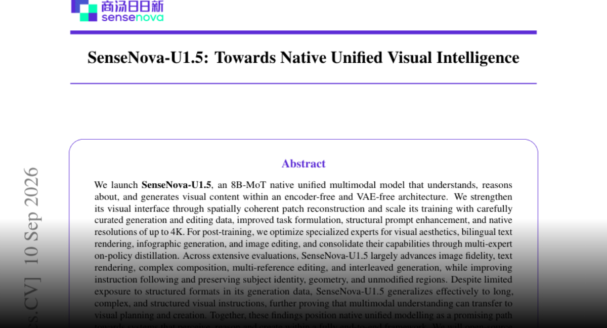 SenseNova-U1.5: A Unified Multimodal Model for Visual Intelligence