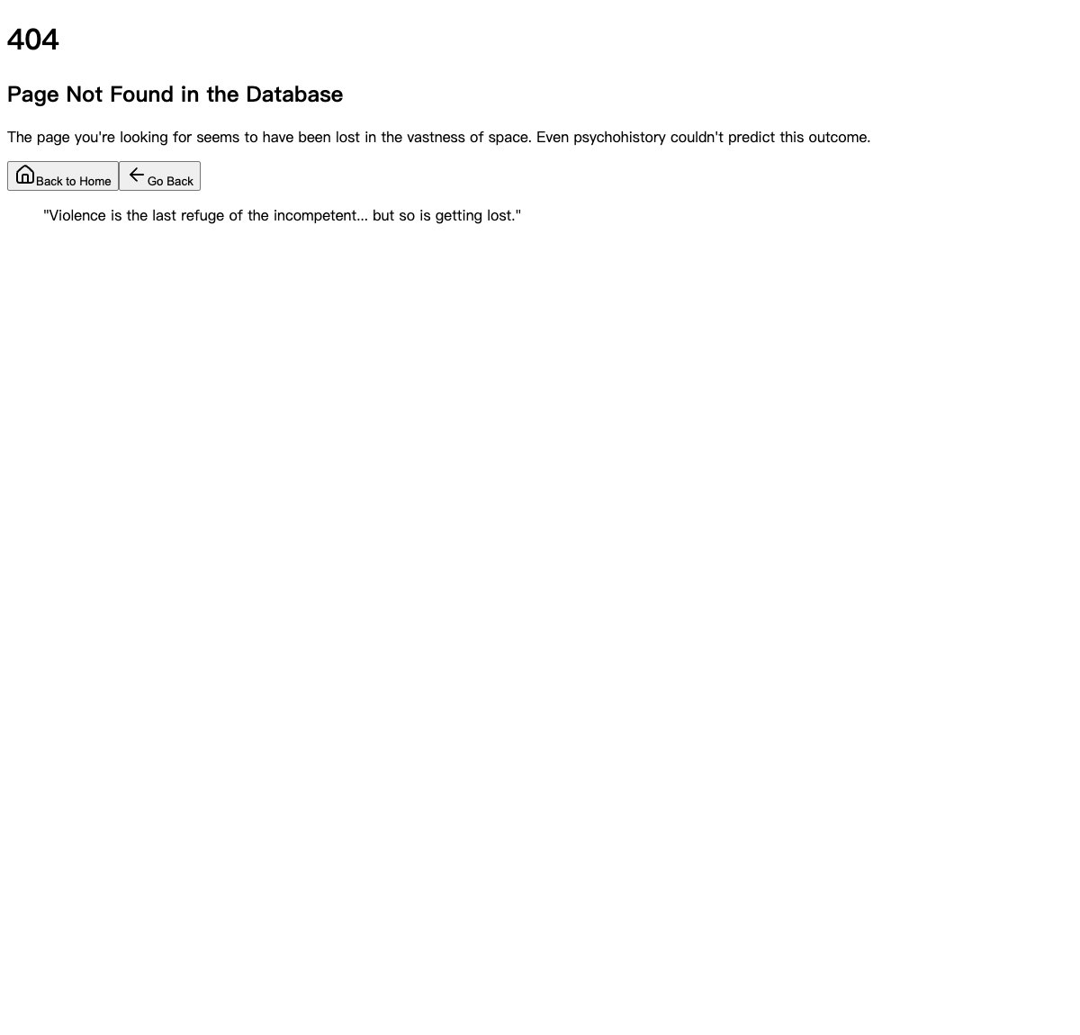 AsimovSeries.com screenshot