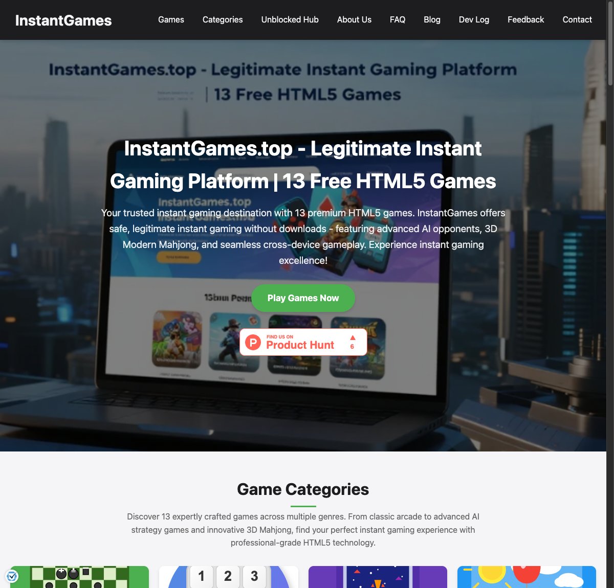 InstantGames.top screenshot