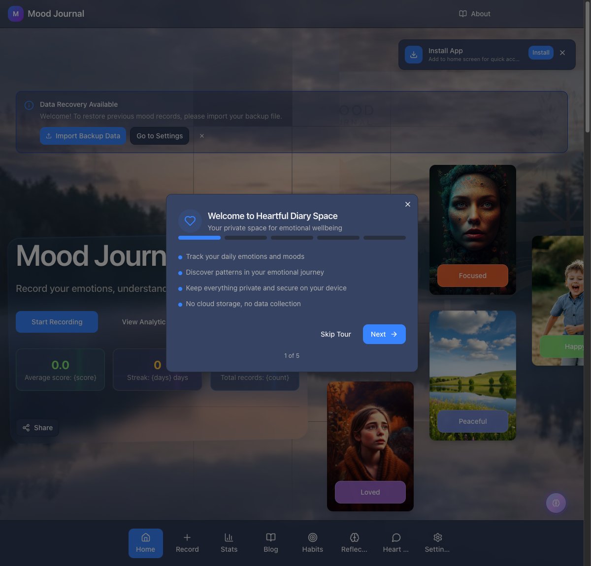 MoodJournal.life screenshot