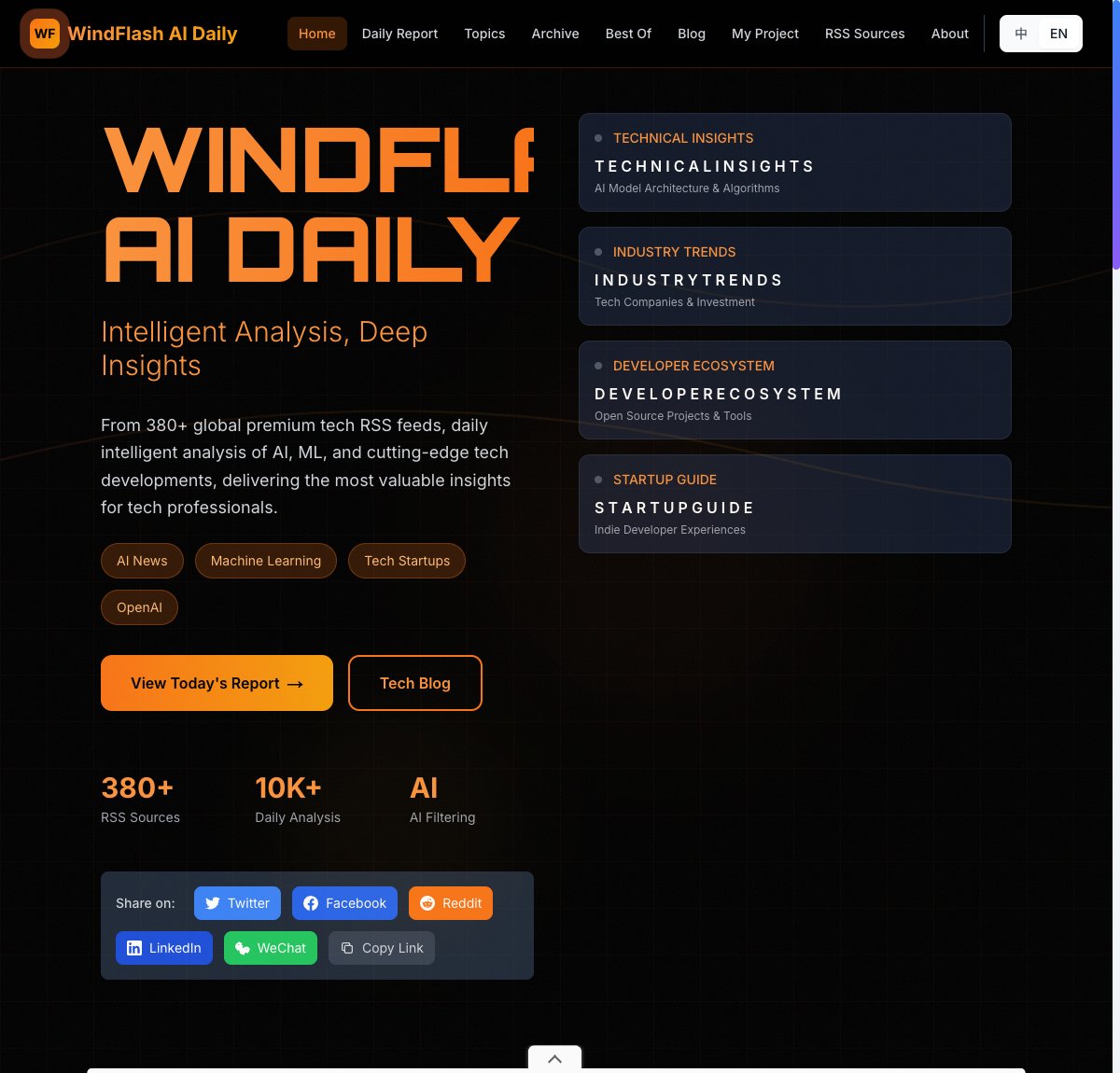 WindFlash AI Daily screenshot